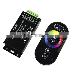 Беспроводной RF сенсорный панельный RGB LED-контроллер с пультом дистанционного управления на 8 кнопок для RGB LED-ленты 5050, DC12-24V thumbnail-1