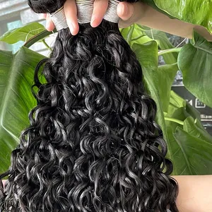 KHH Raw Burmese Curly 100% Raw Unprocessed Remy Hair Weft Mink Burmese Curly Hair Wholesale Raw Burmese Hair Vendors thumbnail-3