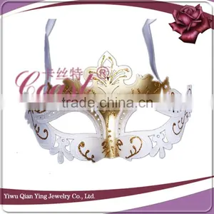 Beautiful Golden Princess Female Masquerade Party Face Mask thumbnail-4
