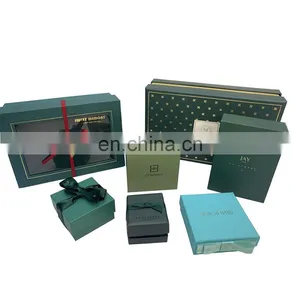 Wholesale Custom Printed Handmade Luxury Rigid Paper Cardboard Green Simple Empty Magnetic Closure Paper Gift Box thumbnail-1
