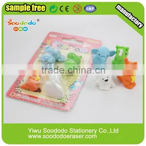 Shapes Rubbers Animal Blister Card Package Eraser thumbnail-1