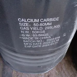 50kg /100kg Drum Size 50-80mm Gas Yield 295l/kg CAC2 Calcium Carbide thumbnail-5