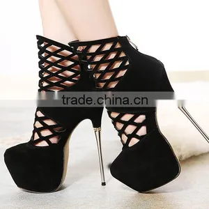 C89226A Fashion Lady Hollow Out High Heel Shoes Wholesale Women Shoes thumbnail-1