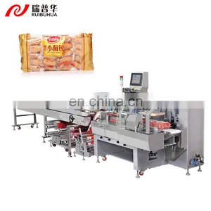 Cup Cake Automatic Feeding Collating Plastic Bag Single Pack Multipack Pillow Packaging Machine Line thumbnail-1