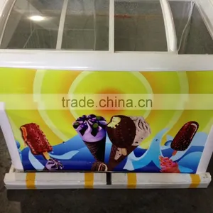Display Freezer for Supermarket Ice Cream Chest Freezer Sliding Door Refrigerator thumbnail-2