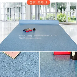 Foshan Wholesale Stone Grain Roll Plastic Floor Library Reading Room Plastic Floor Hotel Apartment Project Wood Grain PVC Floor thumbnail-1