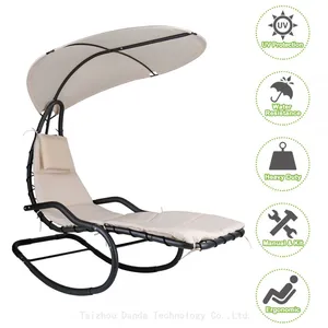 Grey Color Outdoor Modern Design Rocking Chair Indoor/Outdoor Leisure Swing Hanging Chair thumbnail-4