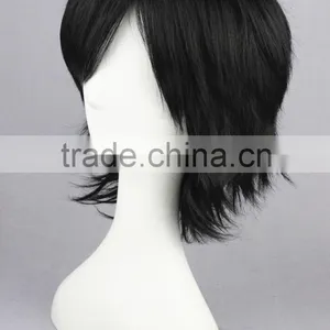 High Quality 35cm Short Black Straight Prince of Tennis Wig Synthetic Anime Wig Cosplay Hair Wig thumbnail-4