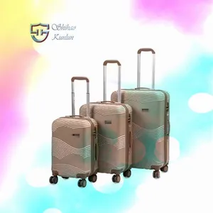 Wholesale Customized ABS PC Hard Shell 20/24/28 Inch Printed Luggage Luxury Design Travel Bags Suitcase Set 3PCS thumbnail-1