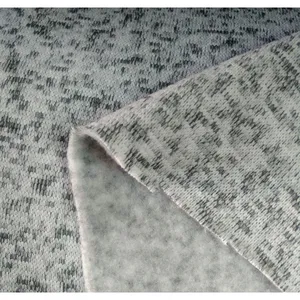 Premium 100% Polyester Melange Knit Coarse Needle Hacci Brushed Fleece Fabric - Ideal for High-End Apparel thumbnail-2