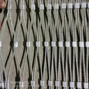 Stainless Steel Wire Rope Cable Hand-Woven Net Flexible Metal Mesh Net/Bird Net thumbnail-5
