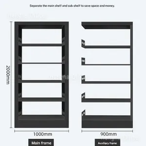School Bookshelf Single Sided 300mm | HN-SD03 | Thickened Steel Plate | Snap-On Design | Classroom Storage- Professional Supplier thumbnail-3