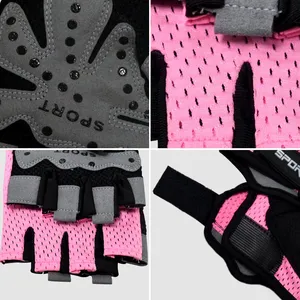 Wholesale Fingerless Gloves Gym Gloves Summer Short Workout Bicycle Gloves Outdoor Racing and Training Sport Cycling Gloves thumbnail-5