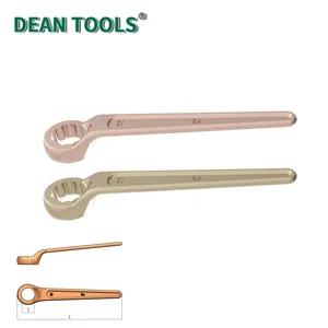 Non-Sparking Offset Single Box Wrench, Spark-free Safety Spanner, Aluminum Bronze Ring Spanner thumbnail-2