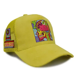 Faux Suede Trucker Hat Custom Logo Trucker Hats Suede Trucker Hat thumbnail-3