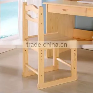 Customize Factory Price 100% Solid Wood Pine Wood Children Studying Desk and Chair Wholesale thumbnail-5