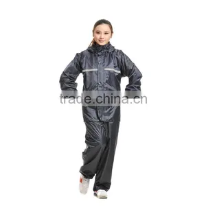 YANLI 100%waterproof,190T Polyester Fabric Adults Raincoat Reflective Stpire Raincoats thumbnail-1