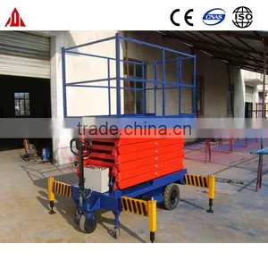 6m 300kg Excellent Quality Four Wheel Mobile Scissor Lift Platform thumbnail-5
