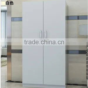 White Color Two Doors Bedroom Wardrobe Designs thumbnail-1