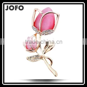 2016 Popular Clothing Alloy Plating Dumb Gold Leaf Flower Brooch Tulip For Men And Women Are Optional thumbnail-1