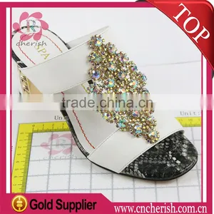 2016 Rhombus Shape AB Color Rhinestone Shoe Flower Shoe Accessories for Wowen's Sandal thumbnail-1