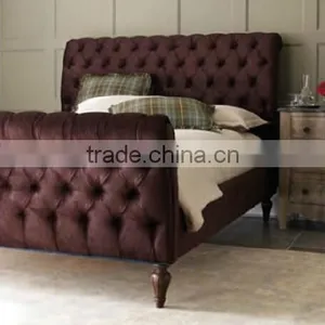 Luxury Bed , Wooden Bed, Velvet Bed thumbnail-1