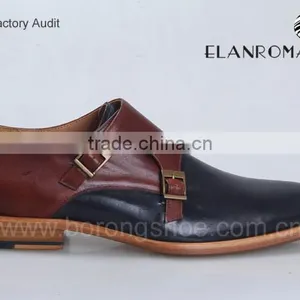 Wholesale Brand Names Mens Genuine Leather Shoes Double Monk Strap thumbnail-2