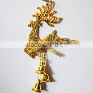 Hot Sale Gold Deer Plastic Bell Christmas Bell thumbnail-2