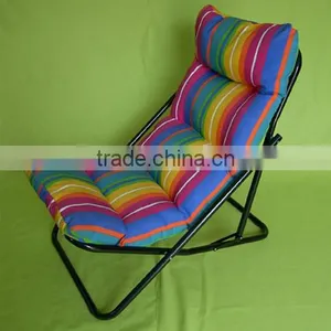 Steel Garden Camping Leisure Chair With Cushion thumbnail-1
