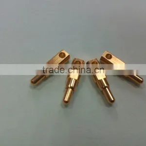 Gold Plated Brass Spring Loaded Pogo Pin Battery Connectir for Electronics Test Machine thumbnail-1