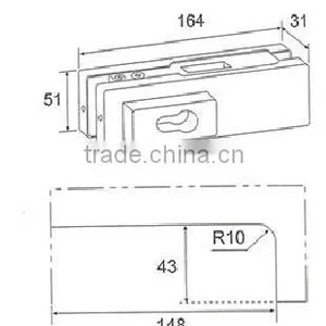 China Supplier Glass Door Patch Fitting Locking Clamp DL-035 thumbnail-2