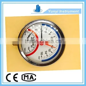Floor Heating Water Pressure Temperature Gauge thumbnail-1