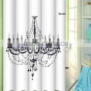 Printed Waterproof 100% Polyester Shower Curtain Liner thumbnail-4
