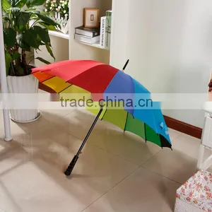 Advertising 30"*24K Promotional Rainbow Straight Umbrella for Sun/rain,rain Umbrellas for Sale Quality Choice thumbnail-1