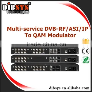 8 Port ASI and 64 Live Streaming ip to Qam Modulator Builtin Dvb Scrambler and Multipelxer thumbnail-1