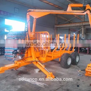 For Mariana Timber Trailer With Crane,Tractor Mounted Model((1 Ton,3 Ton,5 Ton,8 Ton,10ton,12 Ton) ) thumbnail-1