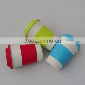 Newest Design Bamboo Fiber Cup With Lid and Straw thumbnail-1