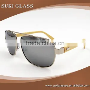 Fashionable Bamboo Arms Metal Frame Aviator Sunglasses Sport Sunglasses thumbnail-1