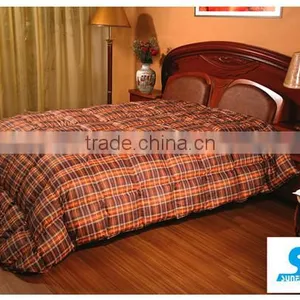 Soft Cotton Check Style Water Proof Goose Down Feather Duvet/ Micro Fiber Comforter/patchwork Quilt thumbnail-1