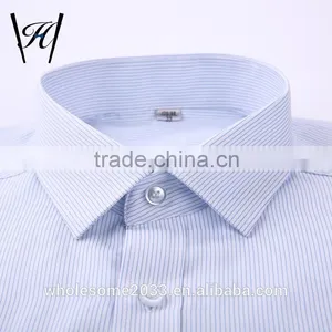 100%cotton Cool Short Blue Mens Button Down Shirts thumbnail-5