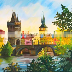 ROSA Talent Cotton Canvas Panel With Outline "Prague", 30x40cm thumbnail-1