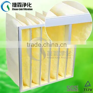 High Temperature Synthetic Medium Effficiency Fiberglass Bag Filter thumbnail-1