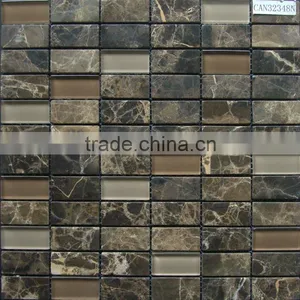 Crystal Glass Mix Stone Mosaic Tile CAN32348N thumbnail-1