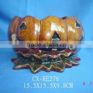 Ceramic Pumpkin Halloween Candy Bowl thumbnail-3