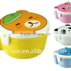 Plastic Cartoons Lunch Box (doule Layer) New Item (apple Shaped) thumbnail-1