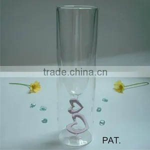 Twin Heart Duuble Wall Champagne Glass thumbnail-1