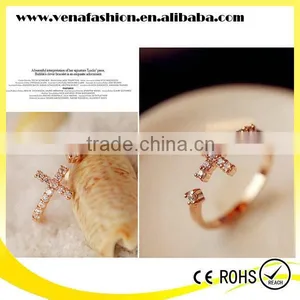Cross Diamonds Korea Simple Design Finger Rings thumbnail-4