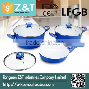 ALUMINUM FORGED CASSEROLE Purple Ceramic Cookware Set thumbnail-2