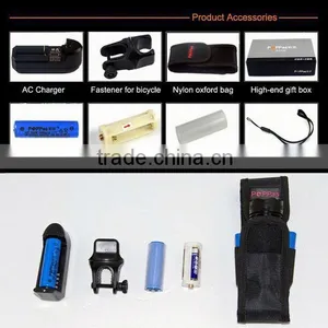 Promotion POPPAS T809 3W XPE Zoomable Bright Rechargeable Aluminium 18650 Battery Led Torch Flashlight thumbnail-2