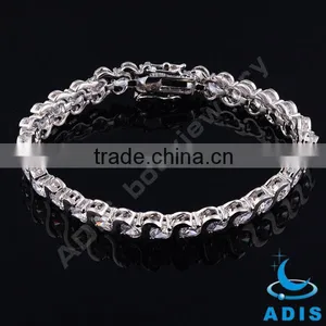 Brass Bangle Bracelets Jewelry With Setting Zircons thumbnail-1